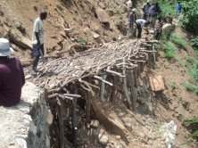 Rebuilding traditional irrigation structures
